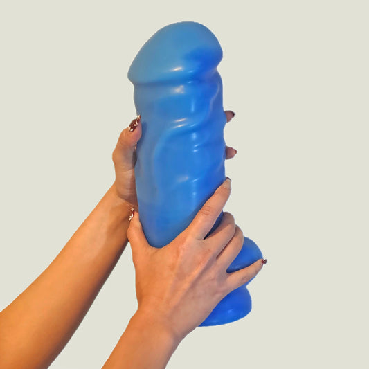 Brat Breakers Daaaddy Silicone dildo in BOS size. Blue