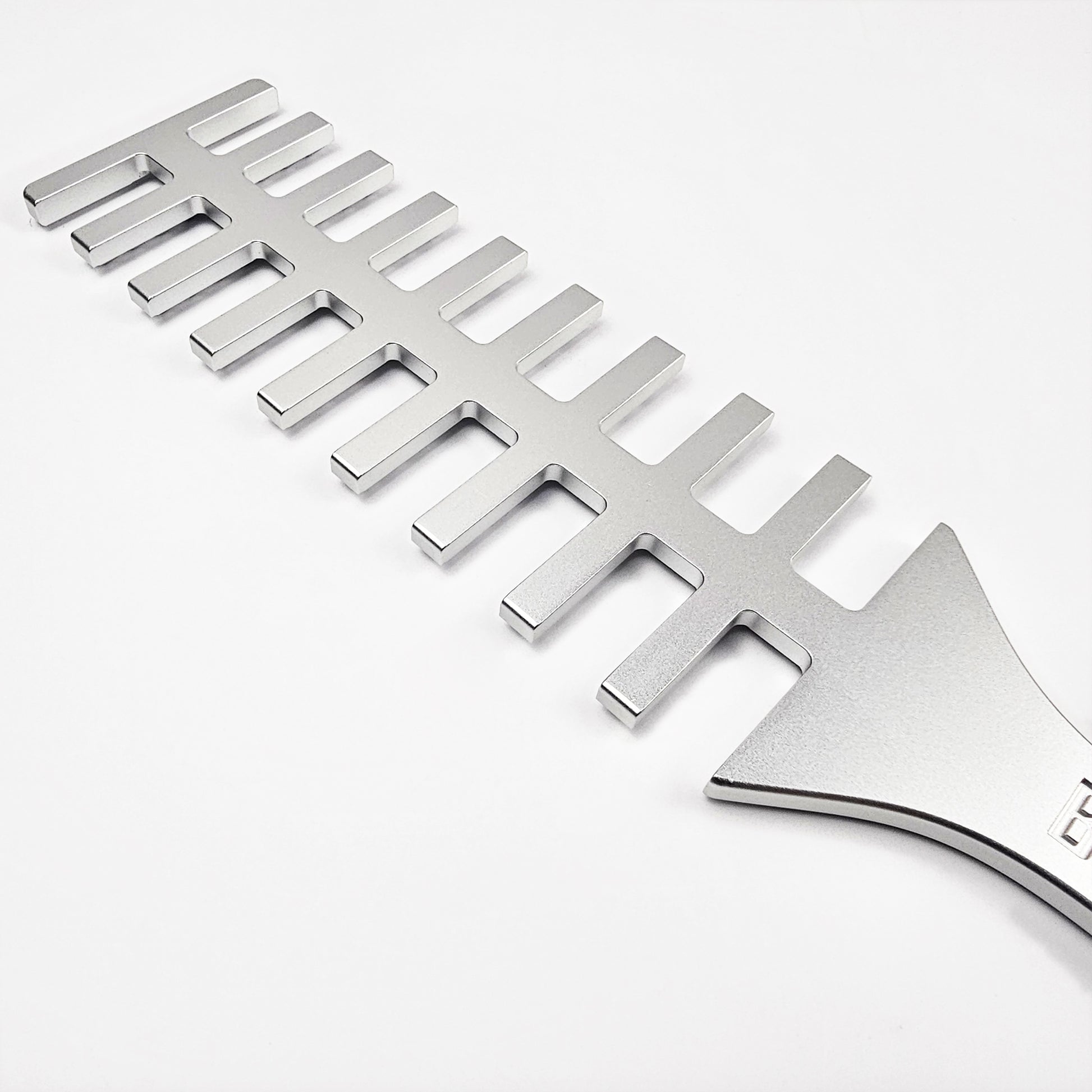 Silver Steel Spanking Paddle with studs made by Brat Breakers