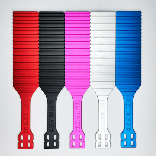Collection of spanking made by Brat Breakers in five different colours