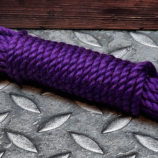 Brat Breakers Shibari Rope In dark Purple Close Up