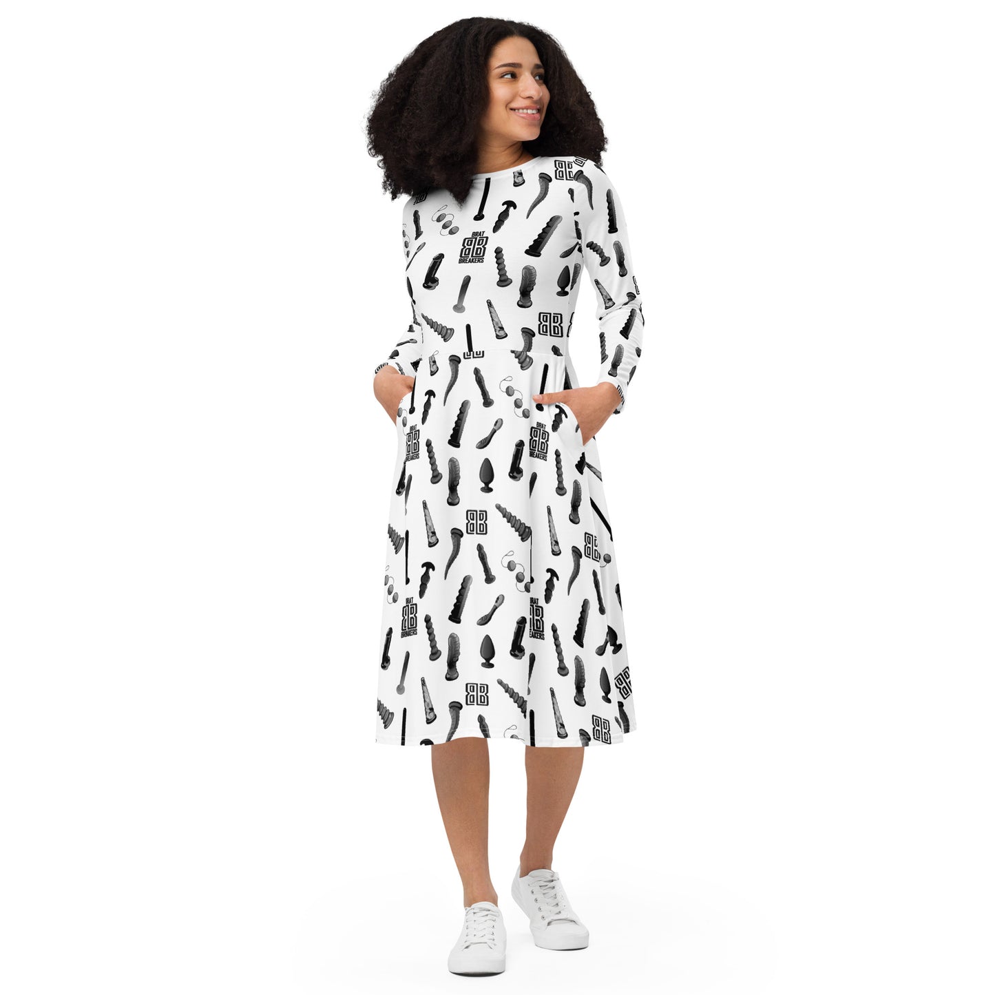 Long Sleeve Midi Dress - Toy Lyf