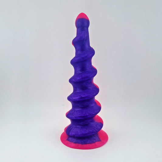 Brat Breakers Basic Screw'd Silicone Sex Toy Fluorescent  Pink Fluorescent Purple