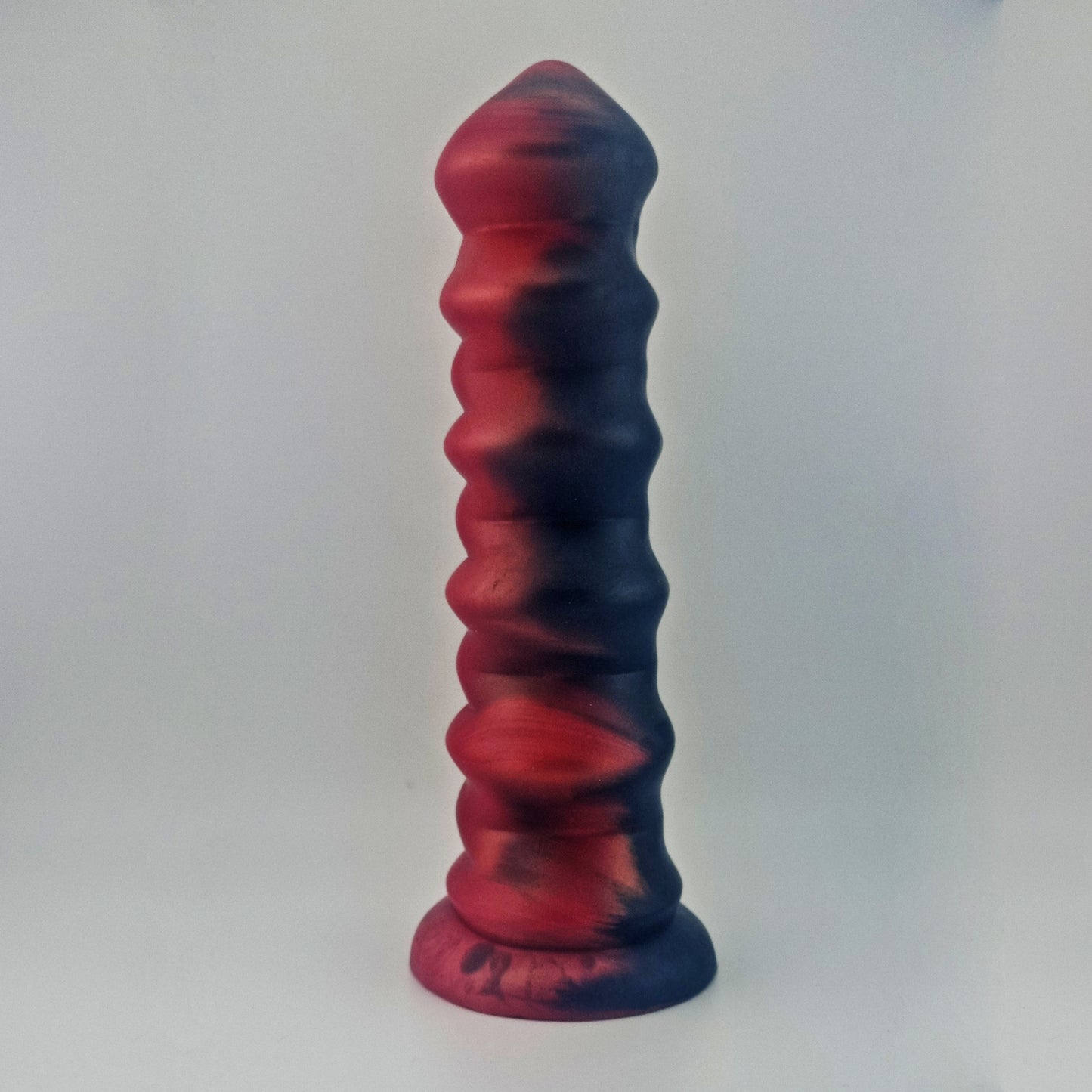Brat Breakers Behemoth Bubblez Silicone Sex Toy Red Gold and Metallic Black