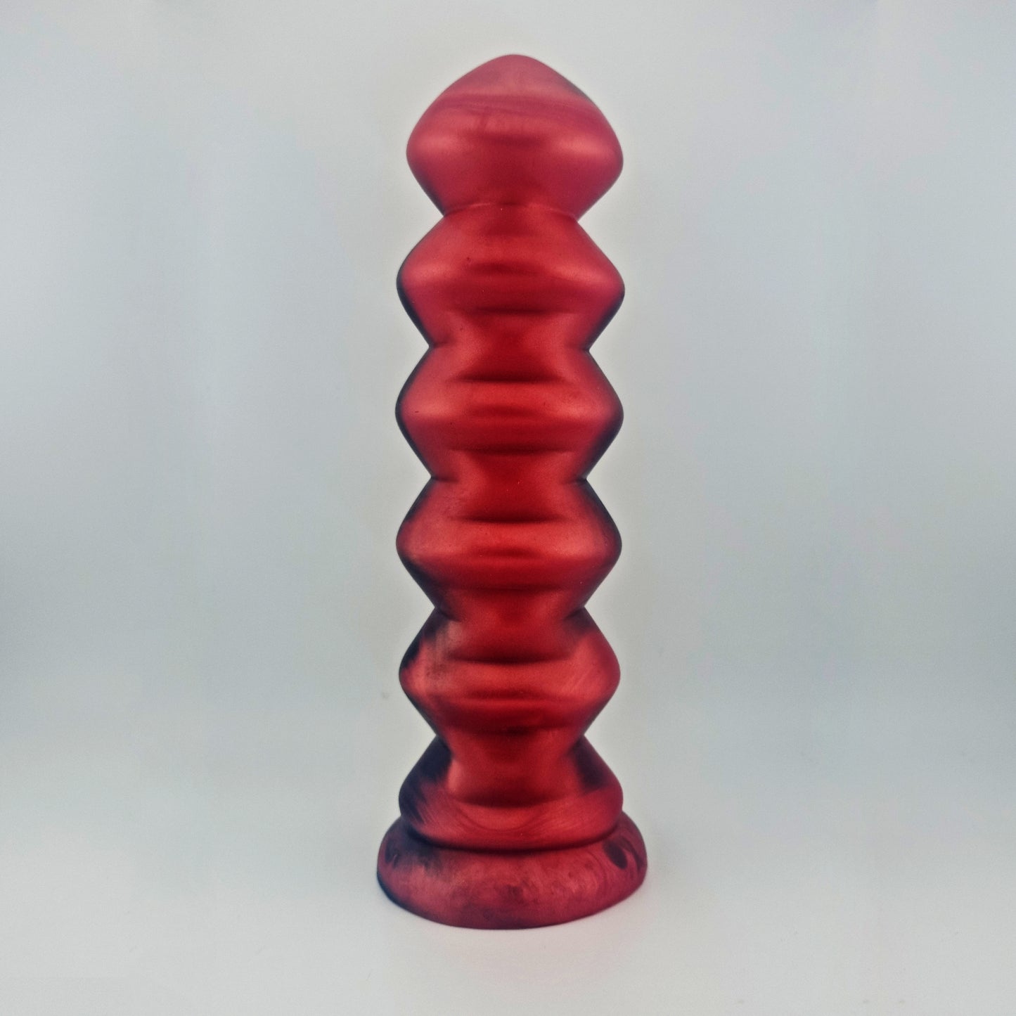 Brat Breakers Behemoth Bubblez Silicone Sex Toy Red Gold and Metallic Black