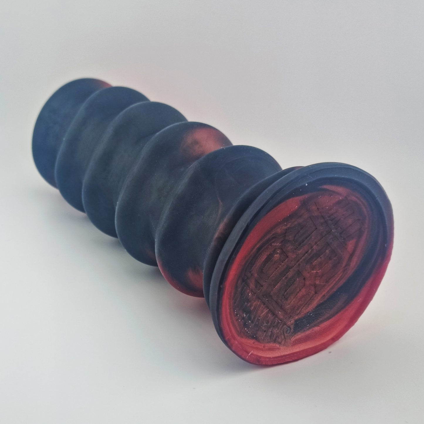 Brat Breakers Behemoth Bubblez Silicone Sex Toy Red Gold and Metallic Black Breaker Base