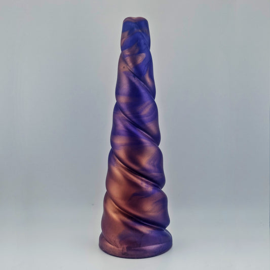Brat Breakers Behemoth Licorne Silicone Sex Toy Deep Purple and Purple Gold