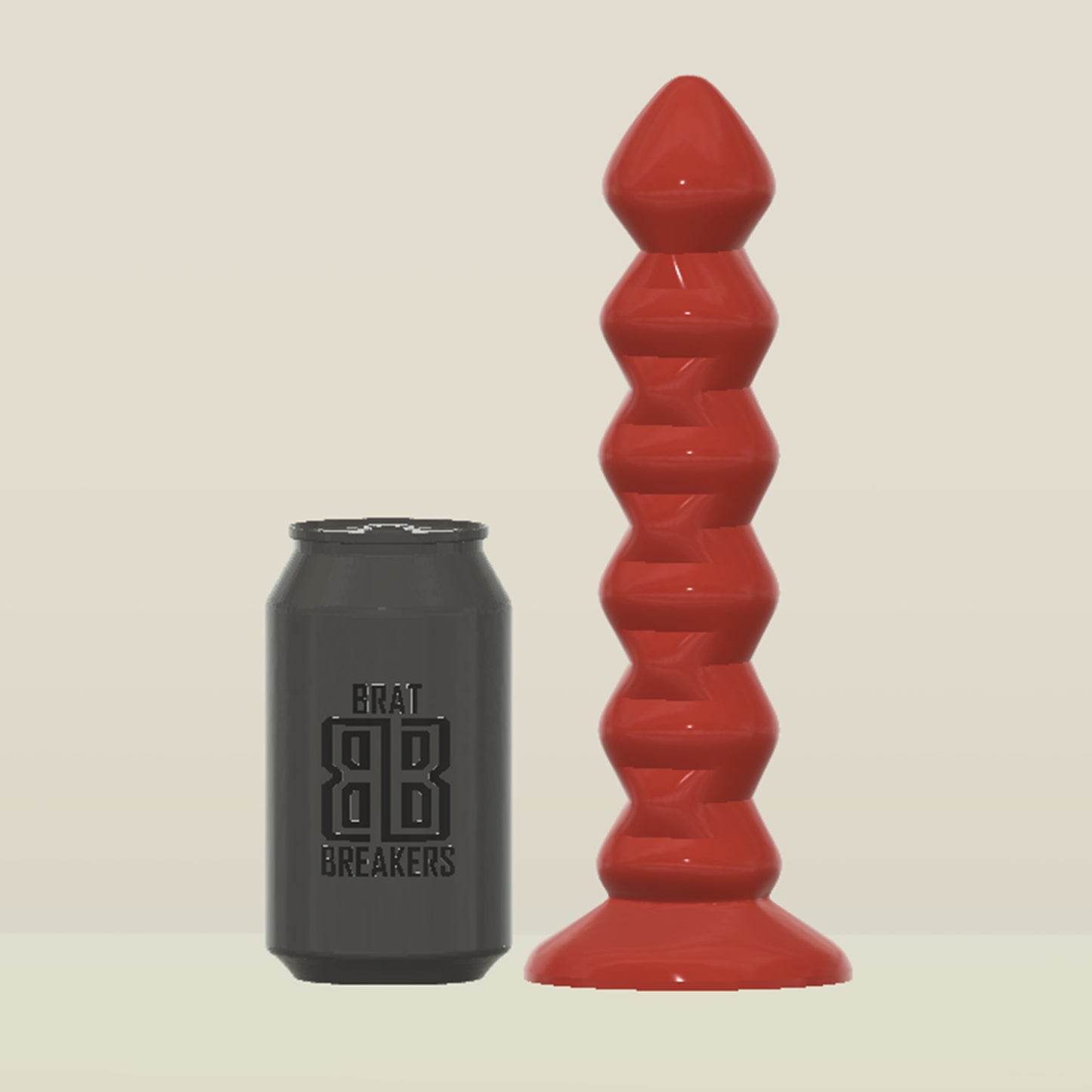 CAD design of Brat Breakers Bubblez dildo red