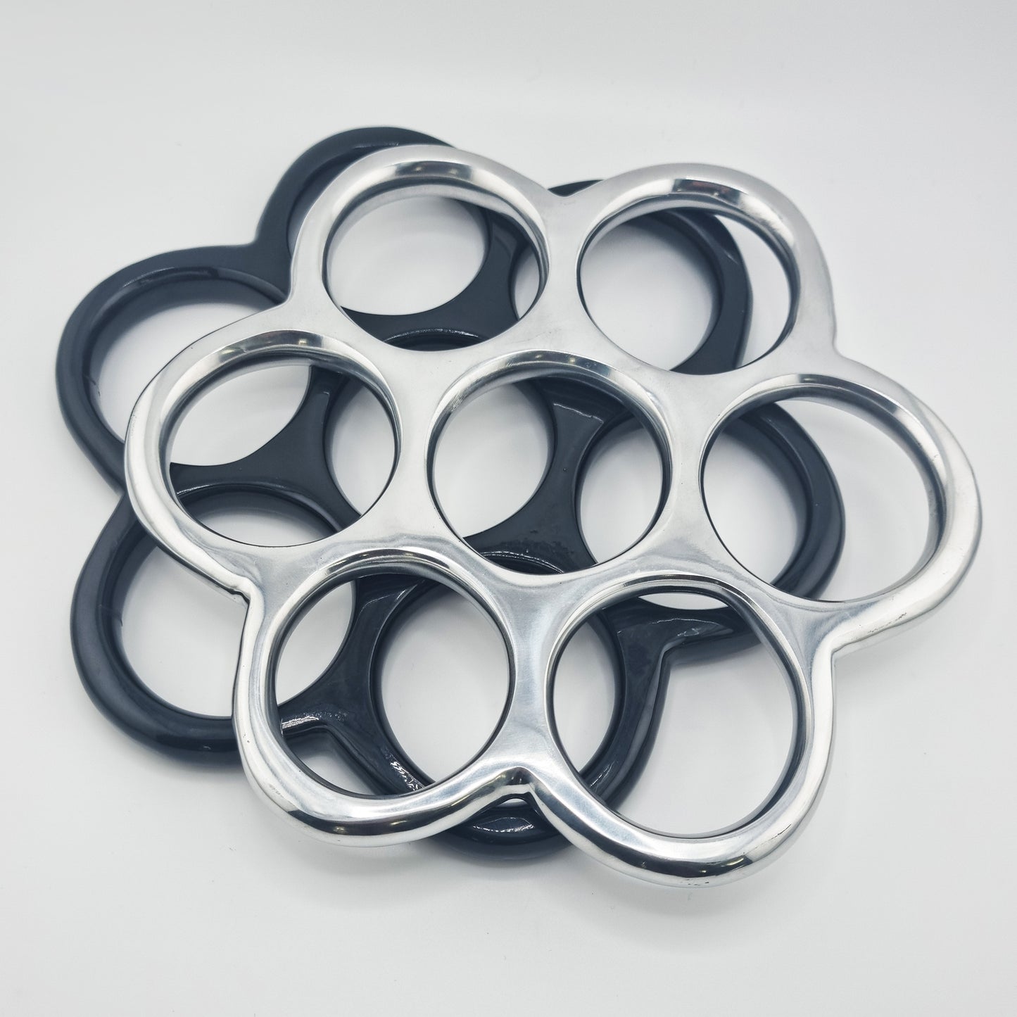 Brat Breakers Shibari Ring Black and silver Honeycomb