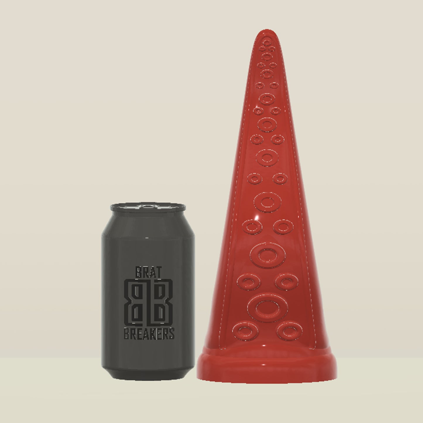 CAD design of Brat Breakers Kraken dildo red