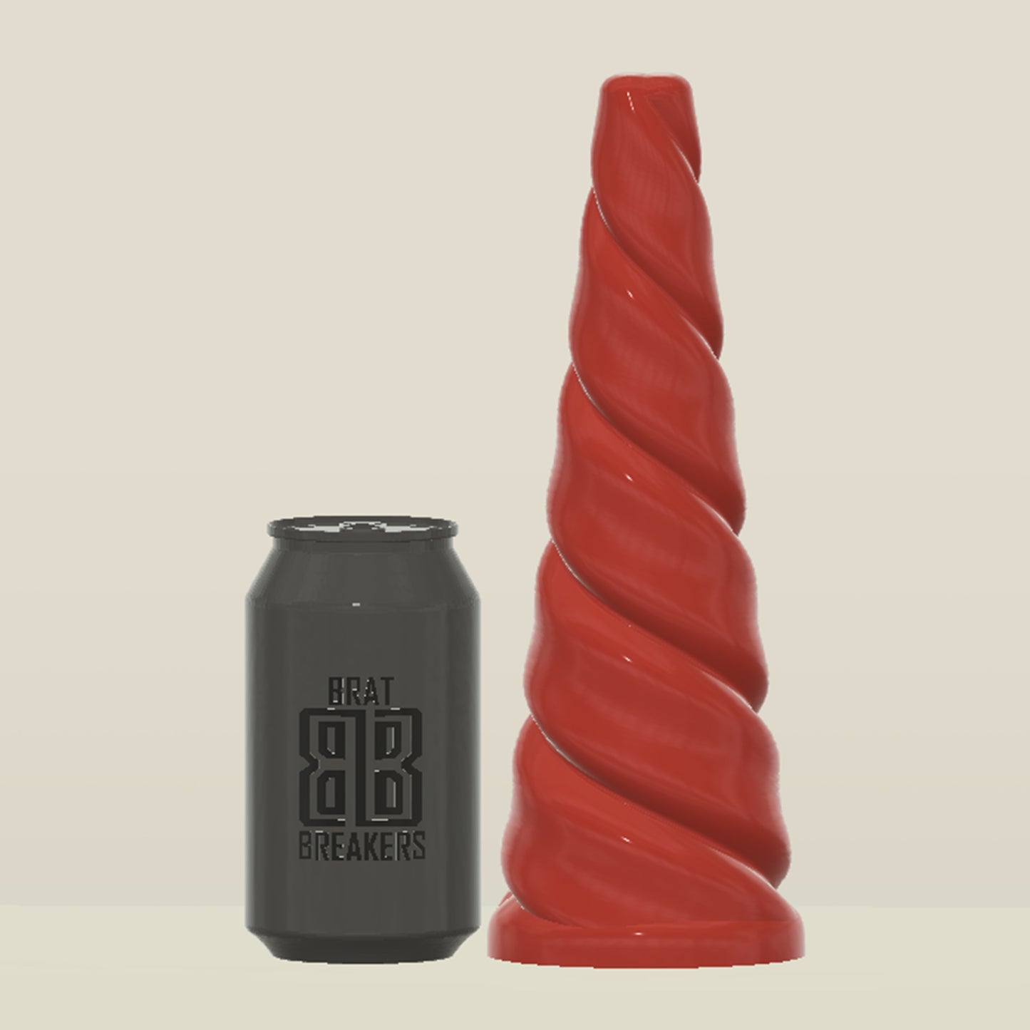 CAD design of Brat Breakers Licorne dildo red