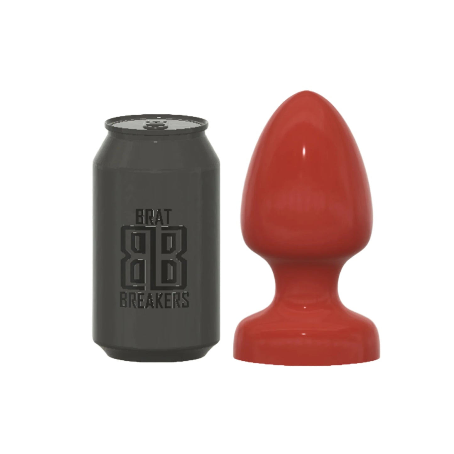 CAD design of Brat Breakers Butt Bomb 70mm anal plug red