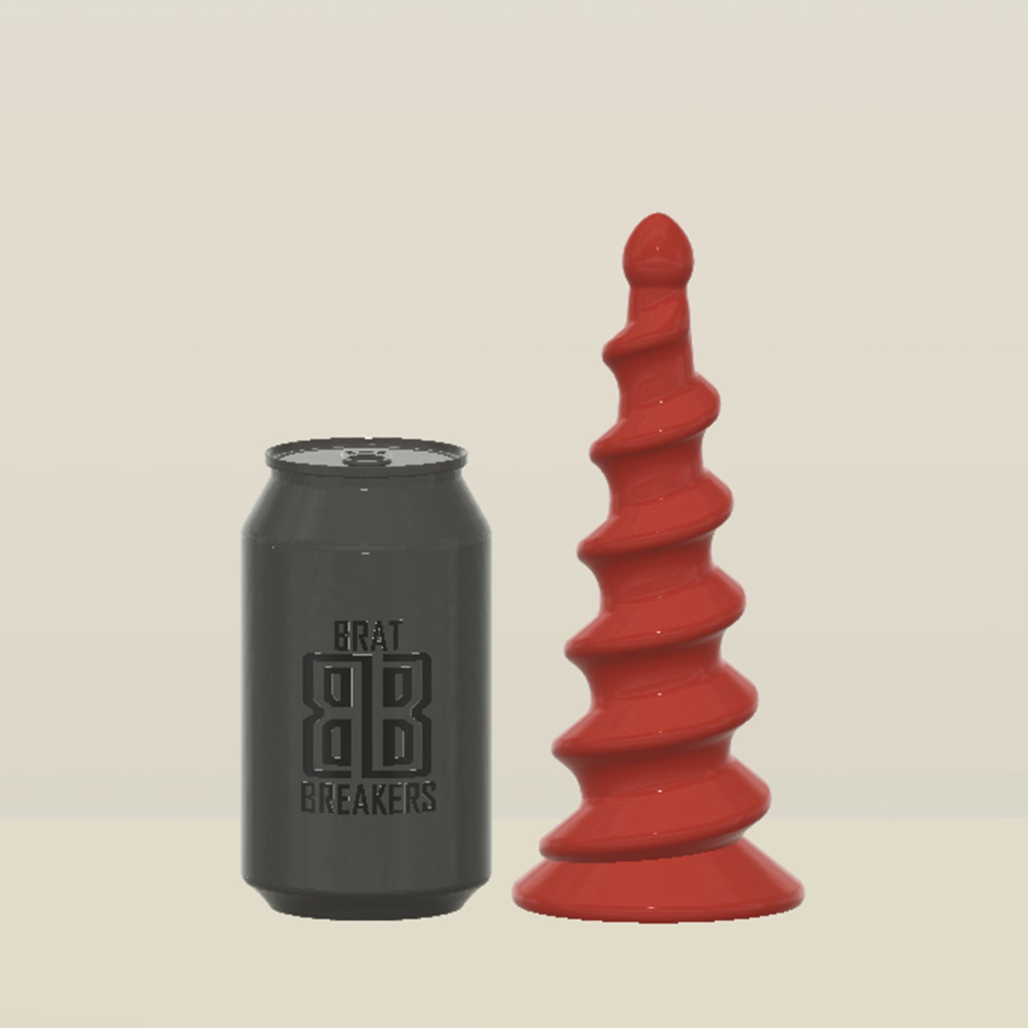 CAD design of Brat Breakers screwed dildo butt plugred