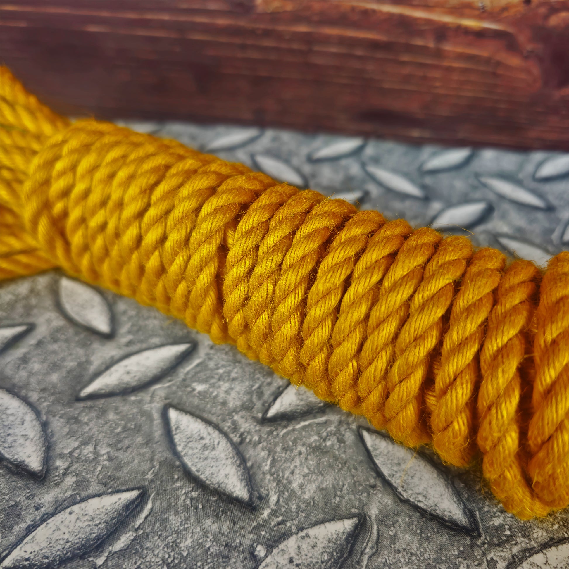 Brat Breakers Shibari Rope In Gold Close Up