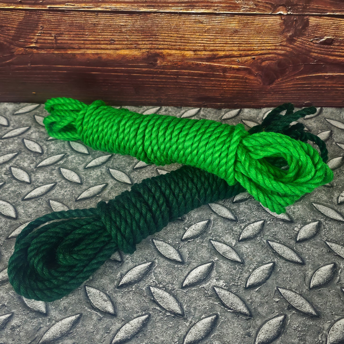 Brat Breakers Shibari Rope In two shades of green