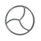 Steel Shibari Suspension Ring - Triskelion