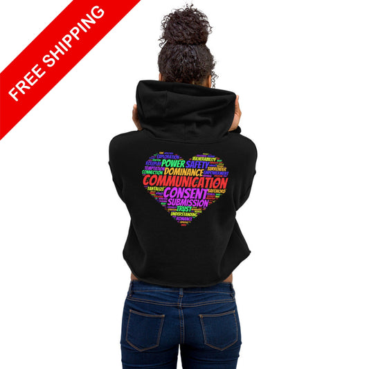 Crop Hoodie - BDSM Heart (Pride Edition)