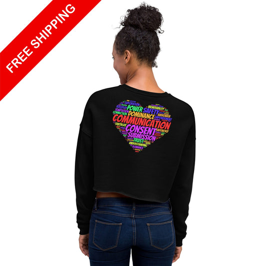 Crop Sweatshirt - BDSM Heart (Pride Edition)