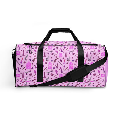 Pink patterned duffle bag Overnight Bag - High Lyf by Brat Breakers from Bags and Accessories and All Clothing
