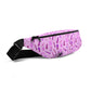 Fanny Pack - Toy Lyf pink waist bag with black adjustable strap and zipper featuring playful adult toy pattern by Brat Breakers from Bags and Accessories and All Clothing