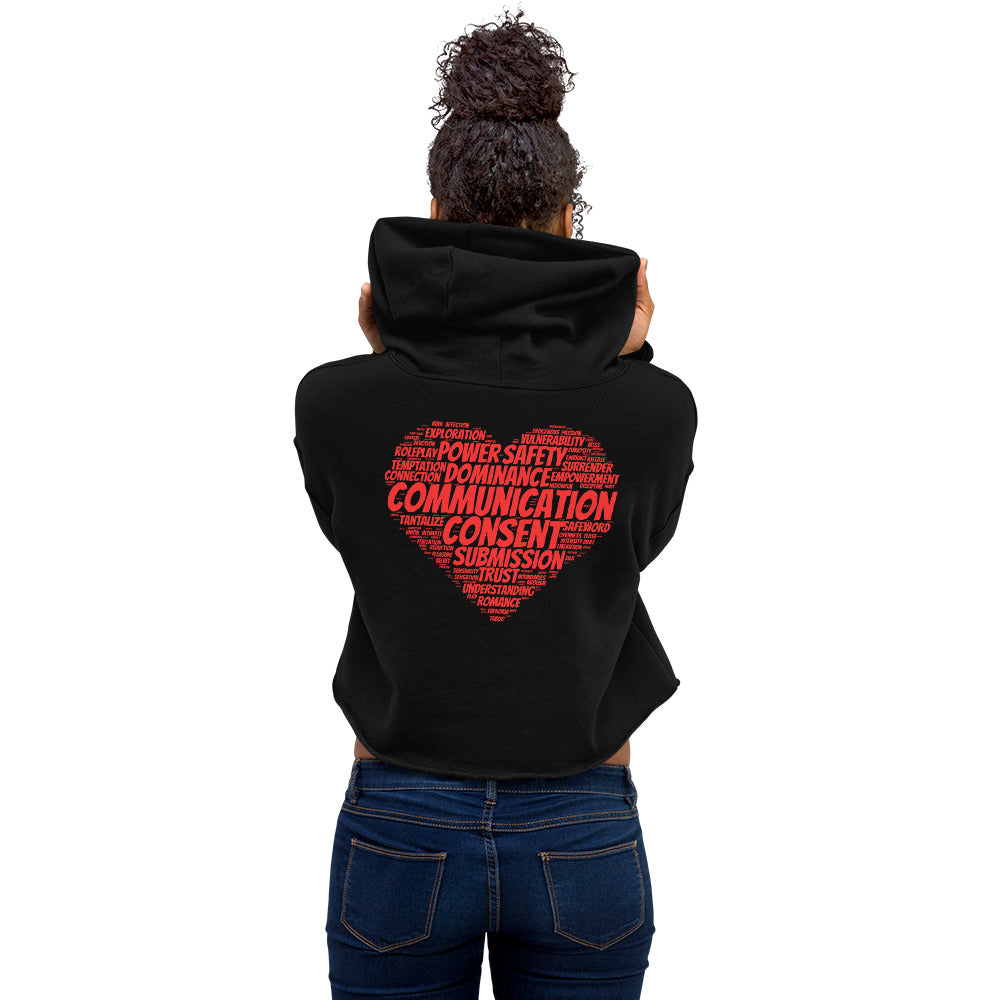 Crop Hoodie - BDSM Heart