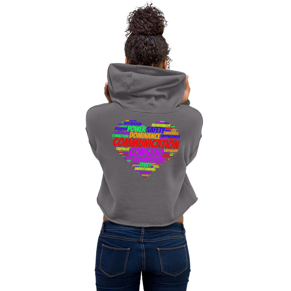 Crop Hoodie - BDSM Heart (Pride Edition)