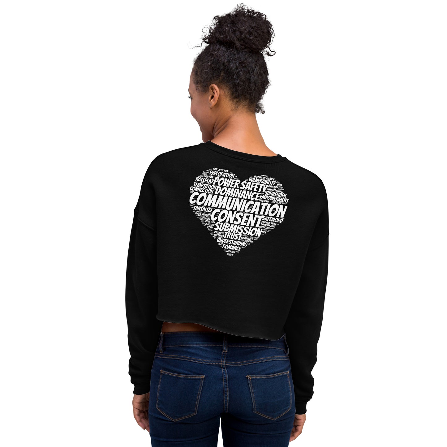 Crop Sweatshirt - BDSM Heart