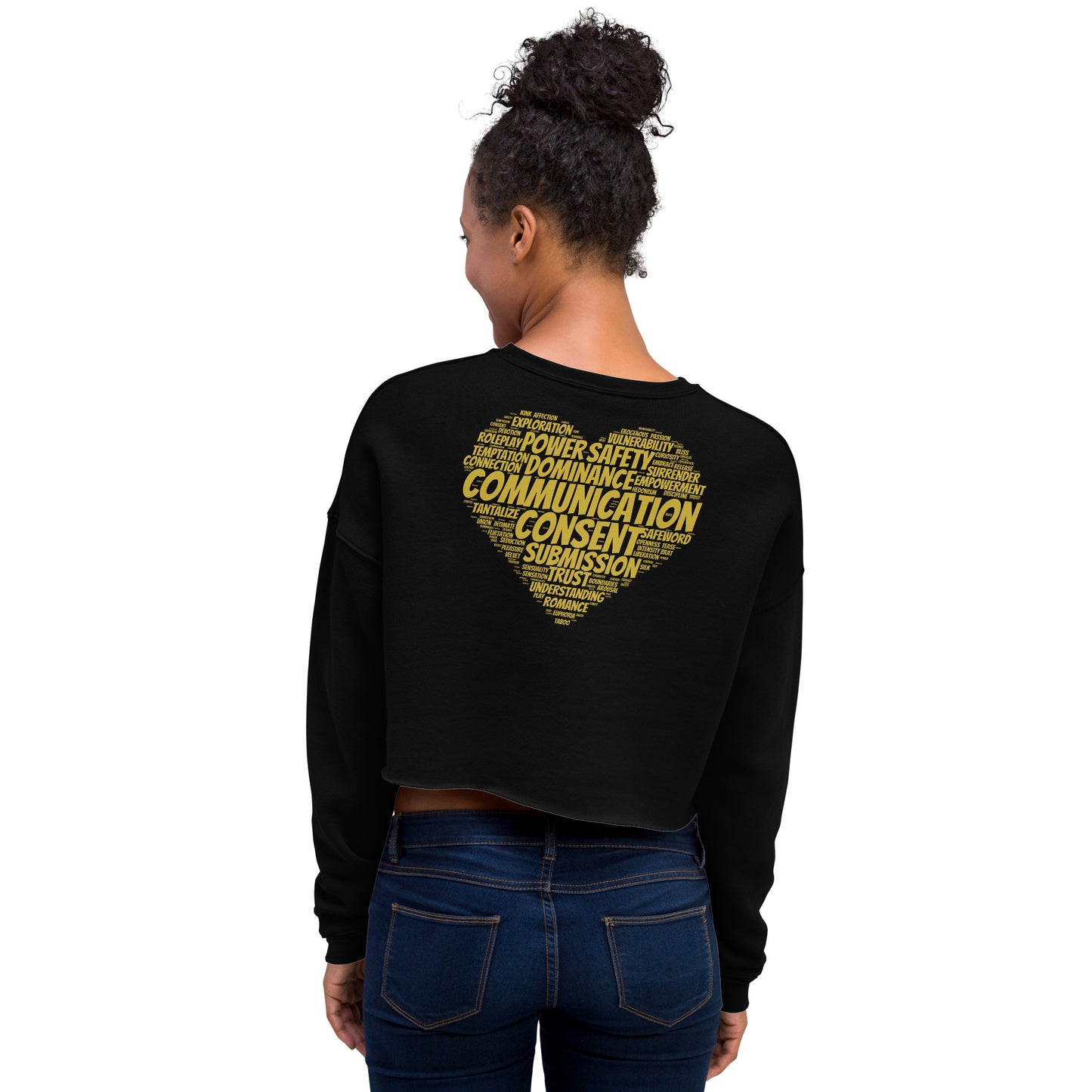 Crop Sweatshirt - BDSM Heart