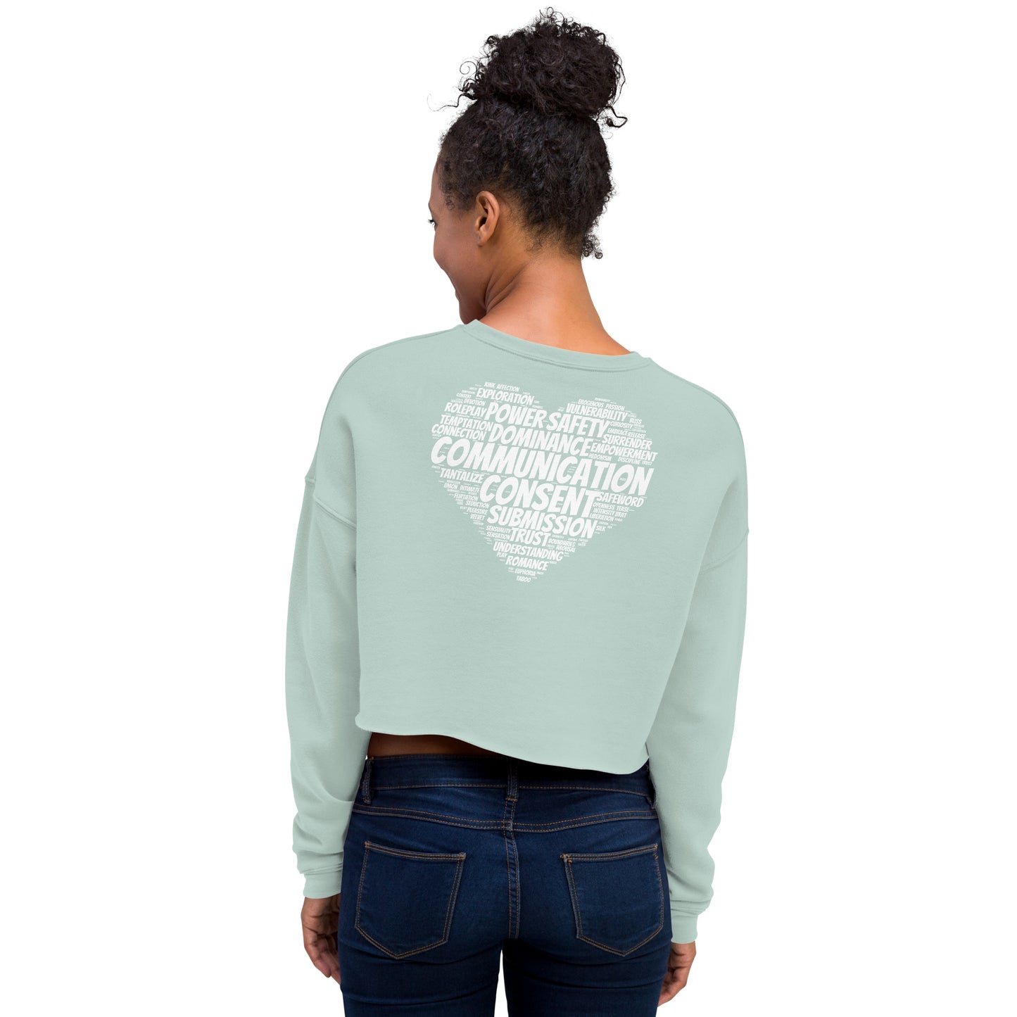 Crop Sweatshirt - BDSM Heart