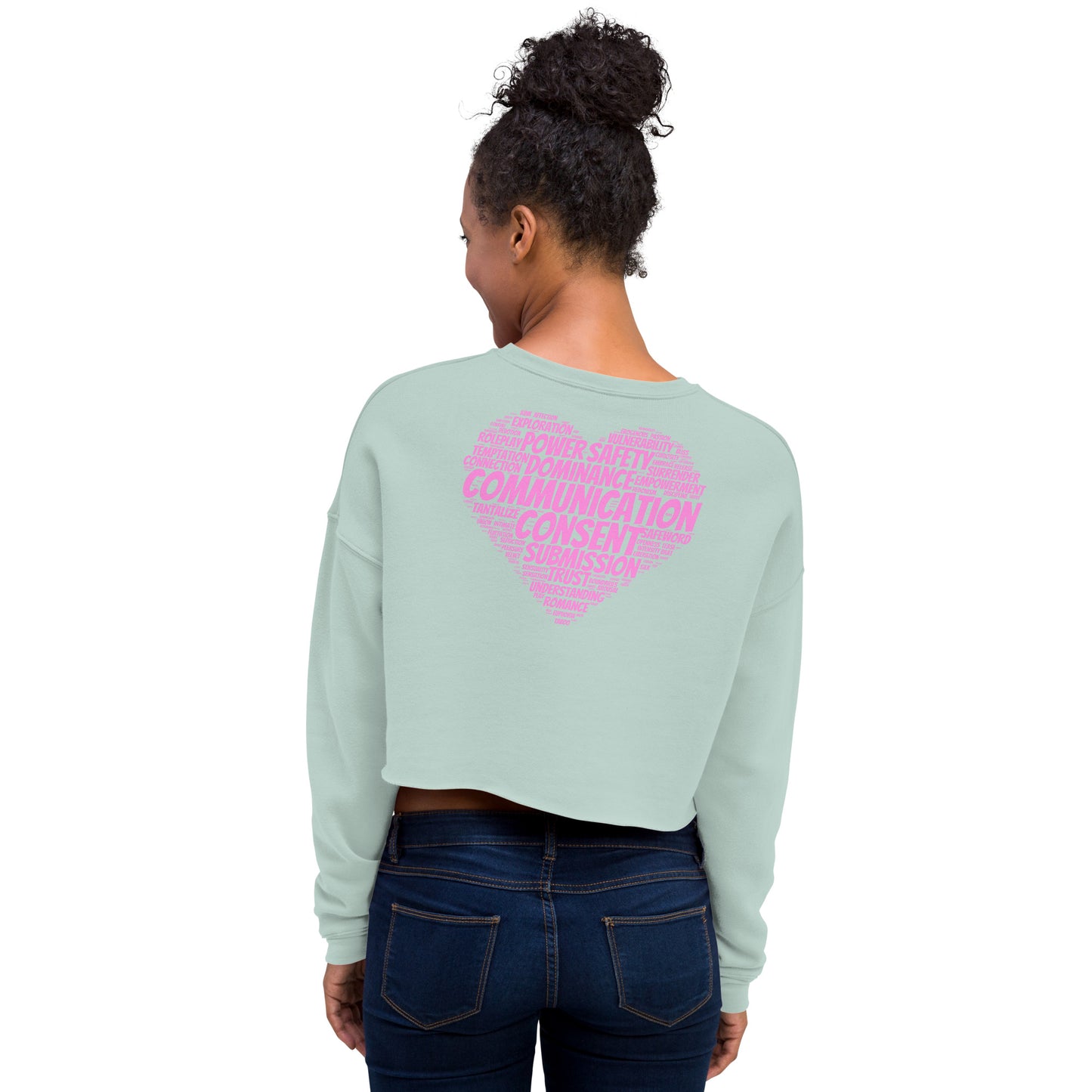 Crop Sweatshirt - BDSM Heart