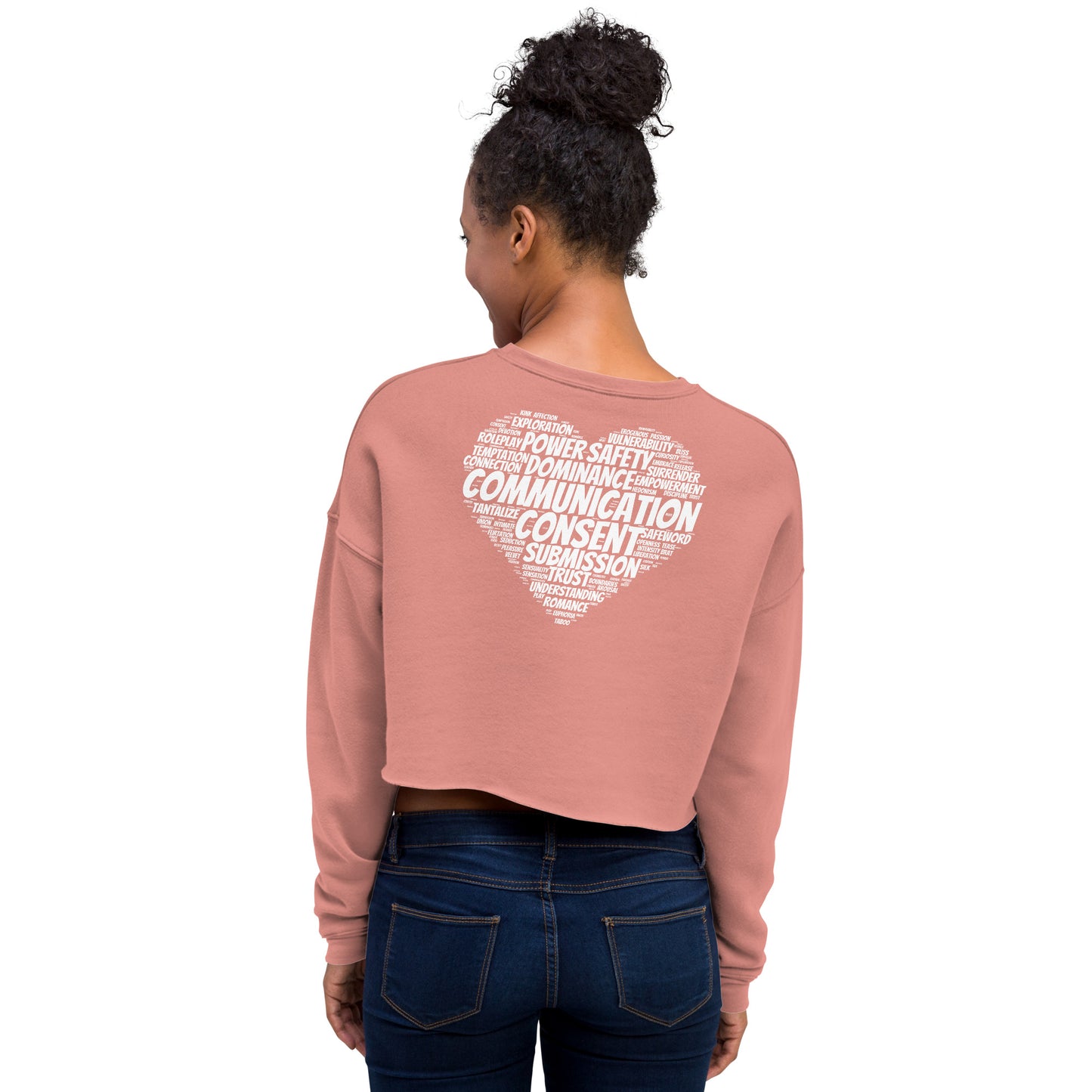 Crop Sweatshirt - BDSM Heart