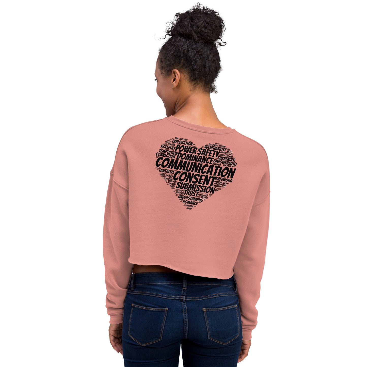 Crop Sweatshirt - BDSM Heart