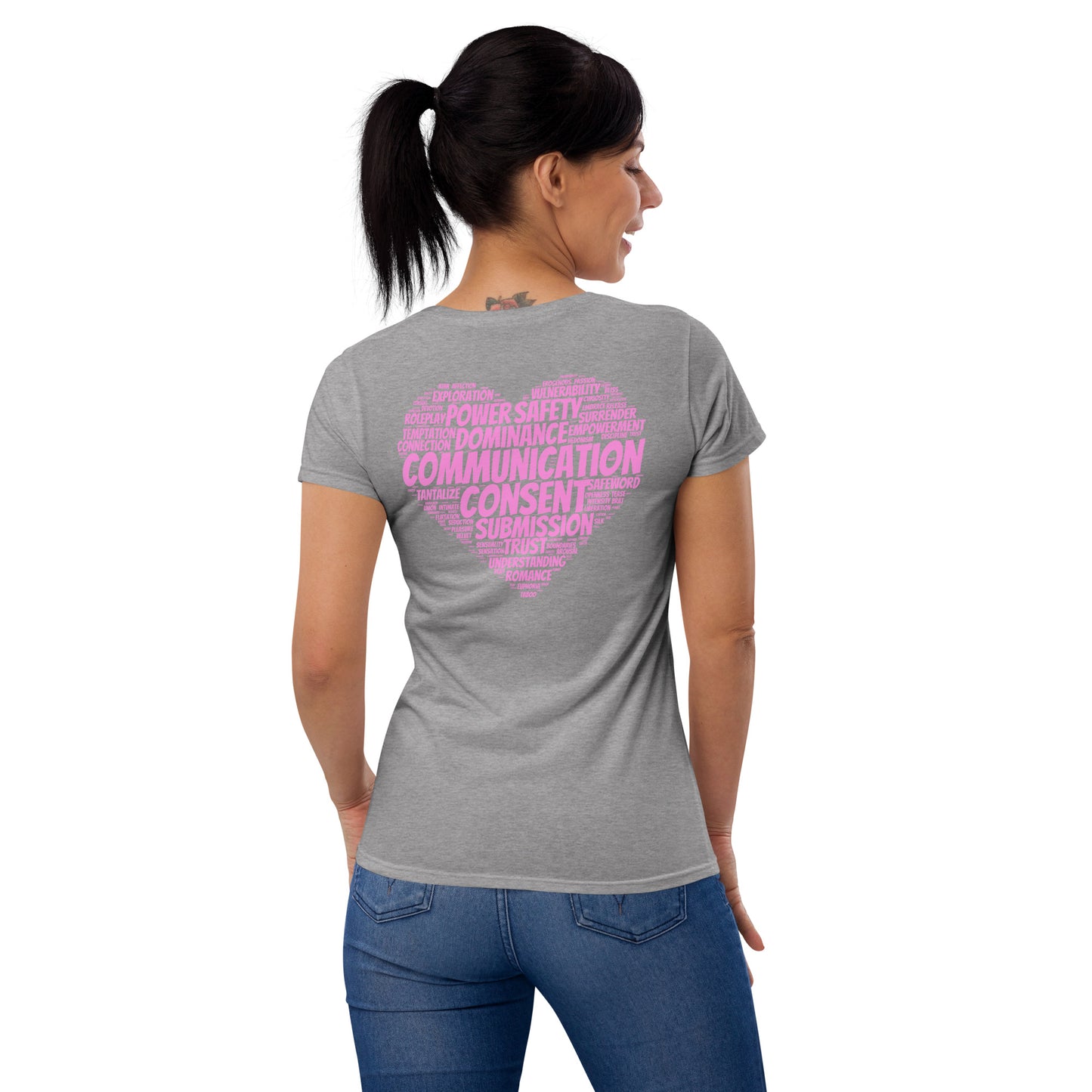 Women's Short Sleeve T-Shirt - BDSM Heart