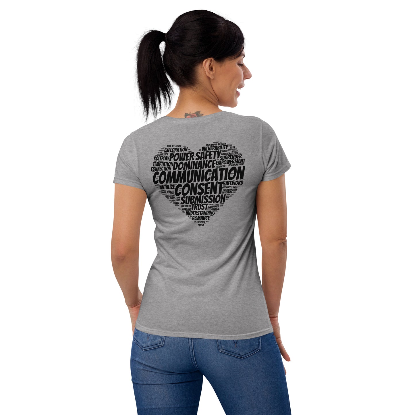 Women's Short Sleeve T-Shirt - BDSM Heart