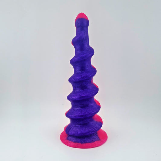 Brat Breakers Basic Screw'd Silicone Sex Toy Fluorescent  Pink Fluorescent Purple 