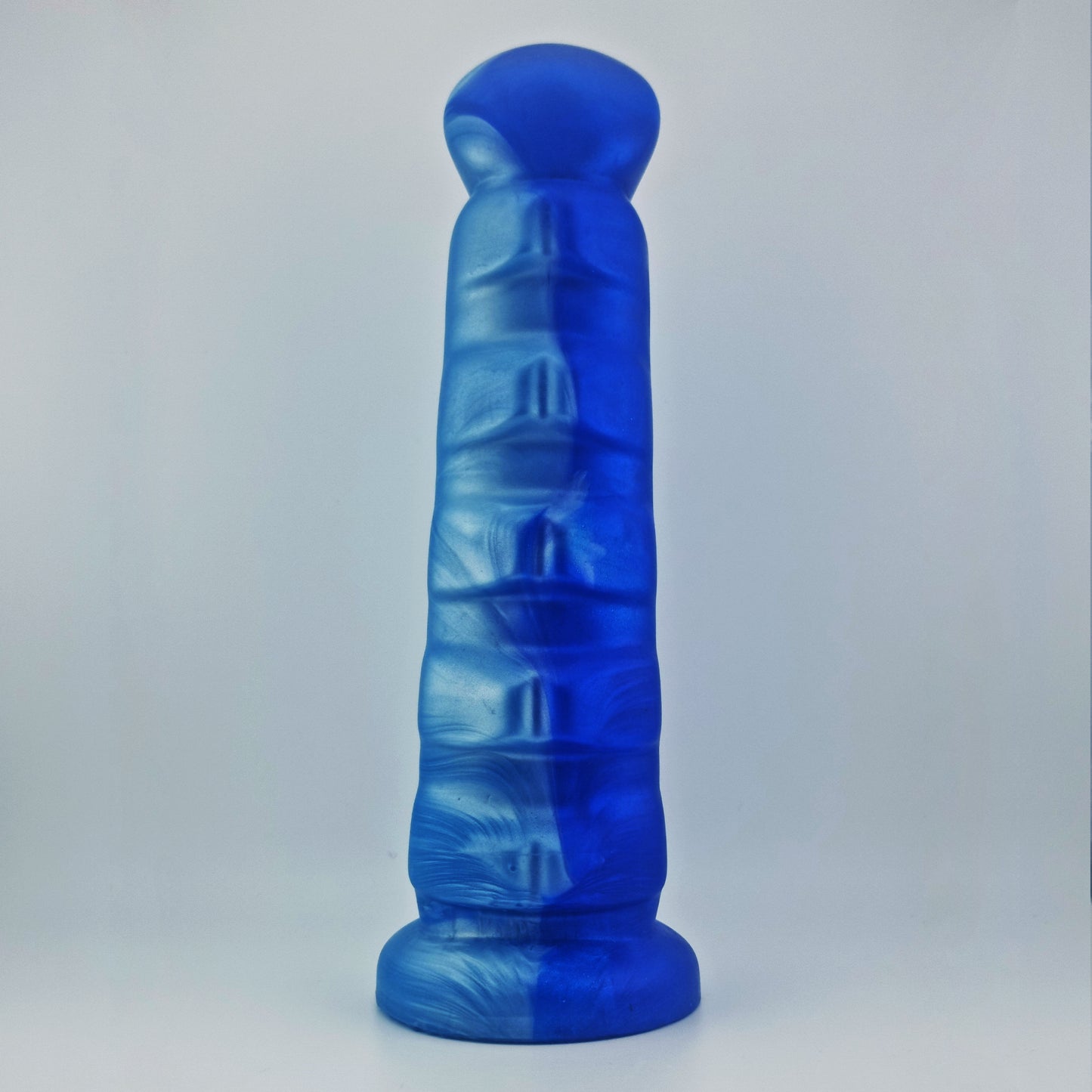 Brat Breakers Behemoth Draggin' Silicone Sex Toy Baby Blue and Royal Blue