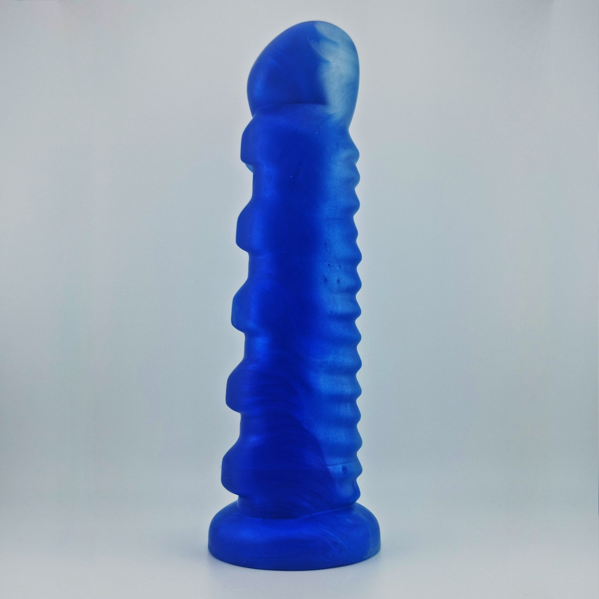 Brat Breakers Behemoth Draggin' Silicone Sex Toy Baby Blue and Royal Blue