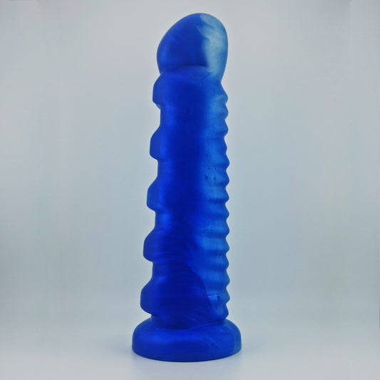 Brat Breakers Behemoth Draggin' Silicone Sex Toy Baby Blue and Royal Blue