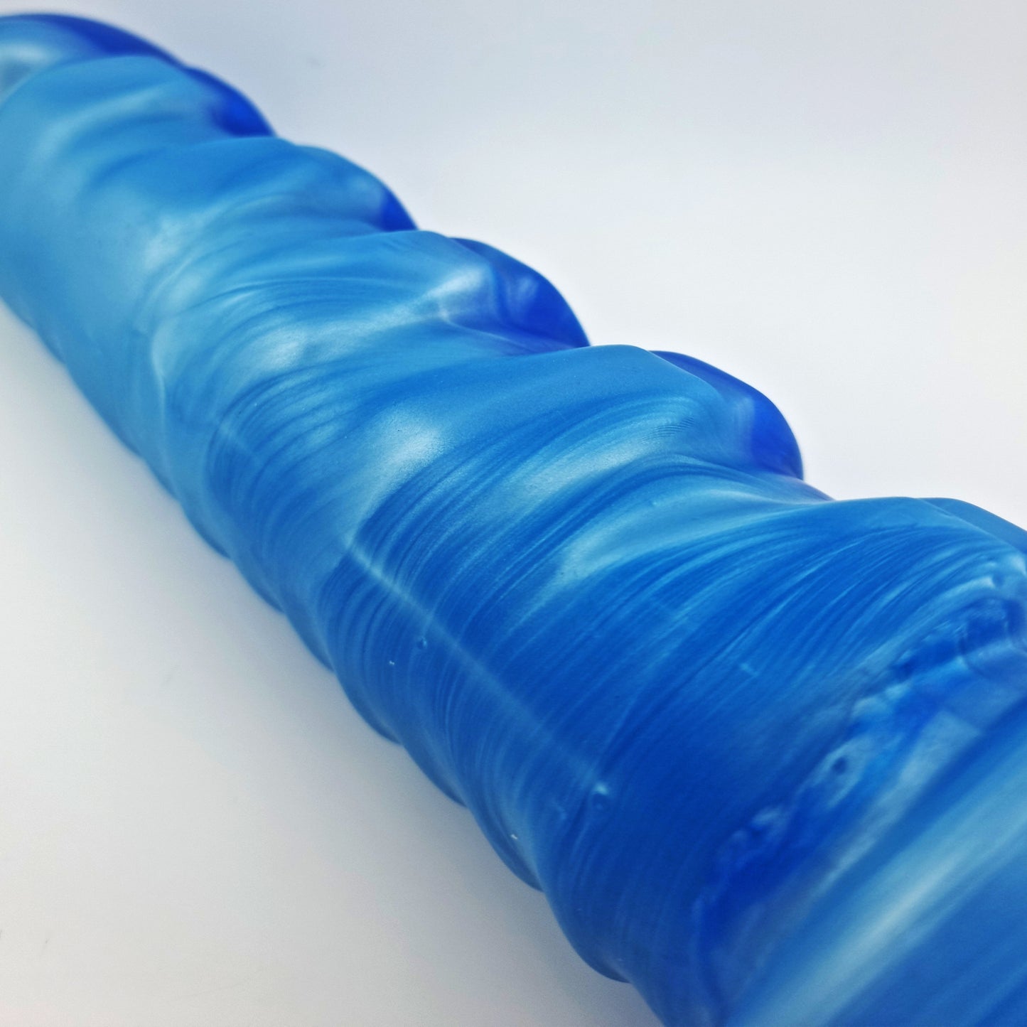 Brat Breakers Behemoth Draggin' Silicone Sex Toy Baby Blue and Royal Blue