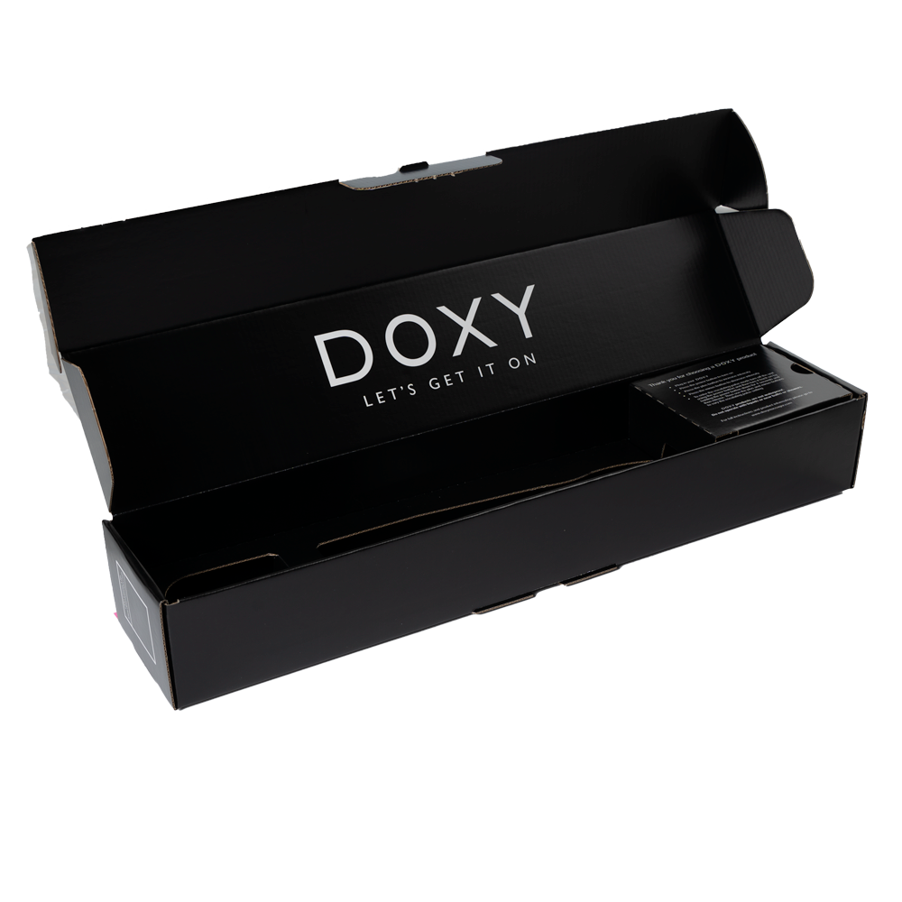 Doxy Original wand box in Black. Vibrating Wand product image