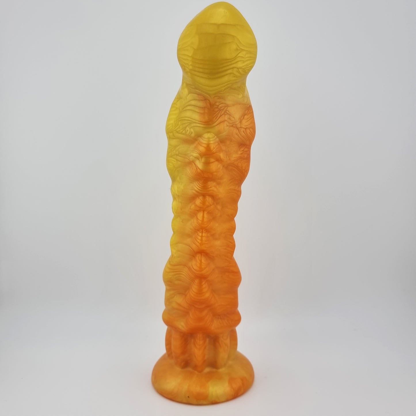 Brat Breakers Draggin' dildo. Yellow and orange.