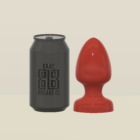 CAD design of Brat Breakers Butt Bomb 60mm anal plug red