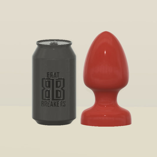CAD design of Brat Breakers Butt Bomb 70mm anal plug red