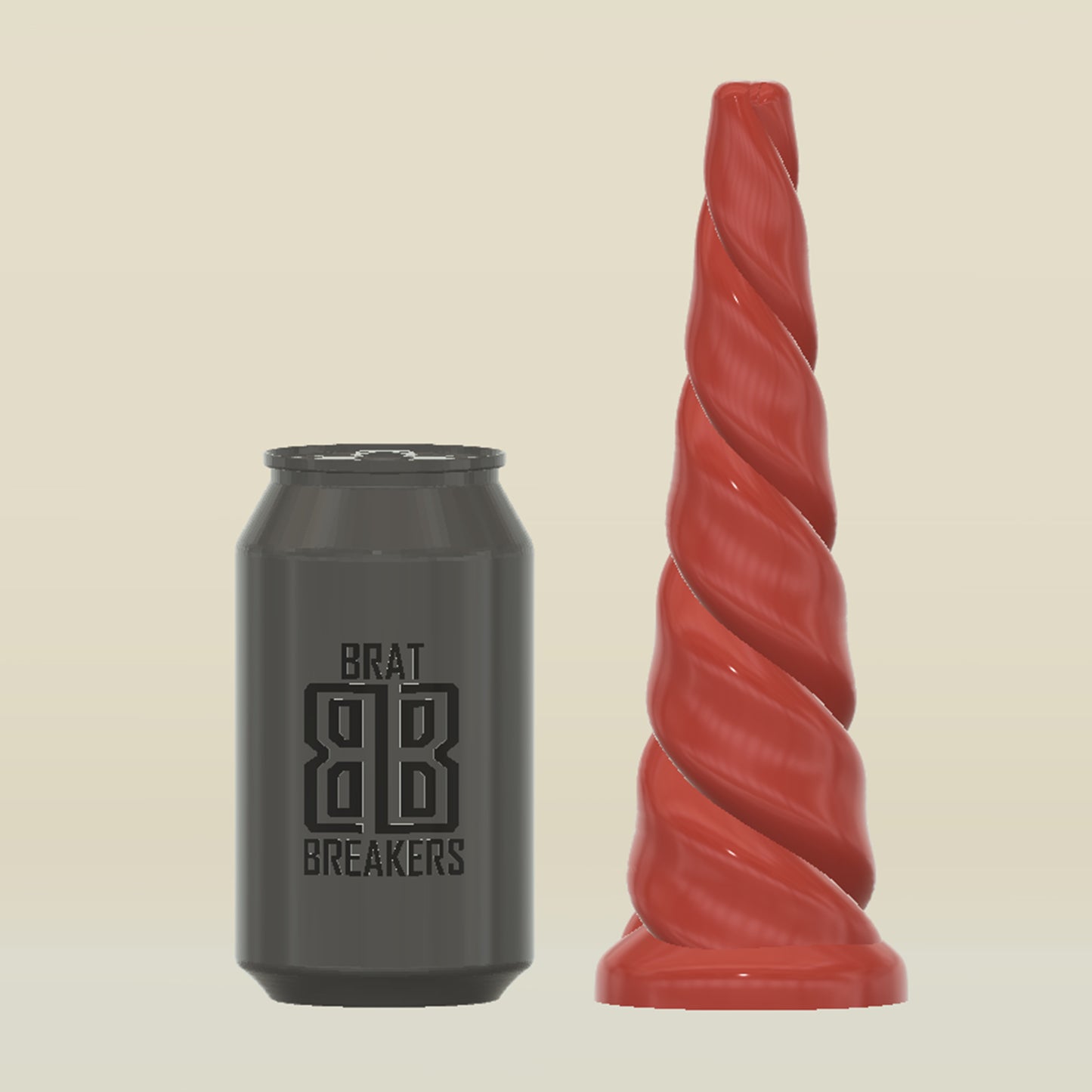 CAD design of Brat Breakers Licorne dildo red